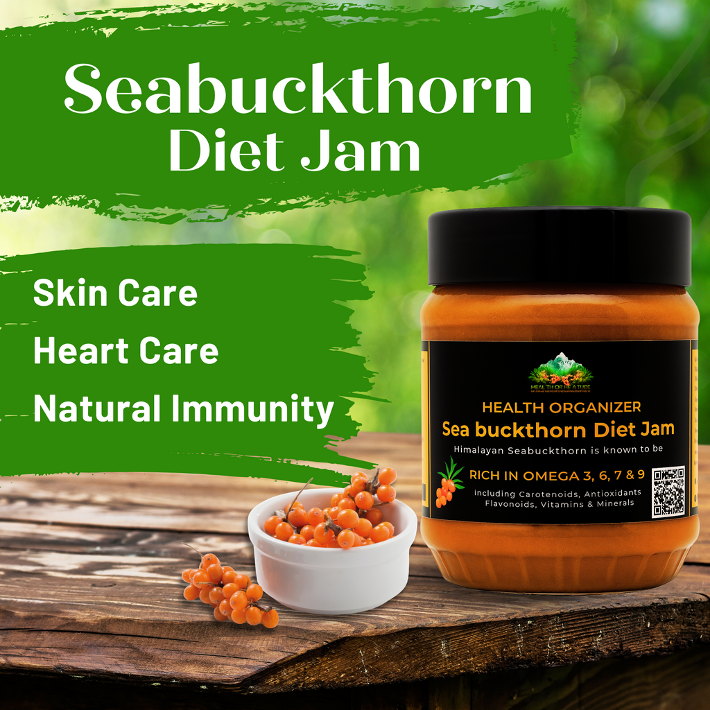 Sugar-free Sea Buckthorn Diet Jam – Organic diabetic-friendly fruit spread from Gilgit-Baltistan, rich in antioxidants, Omega-7, and Vitamin C