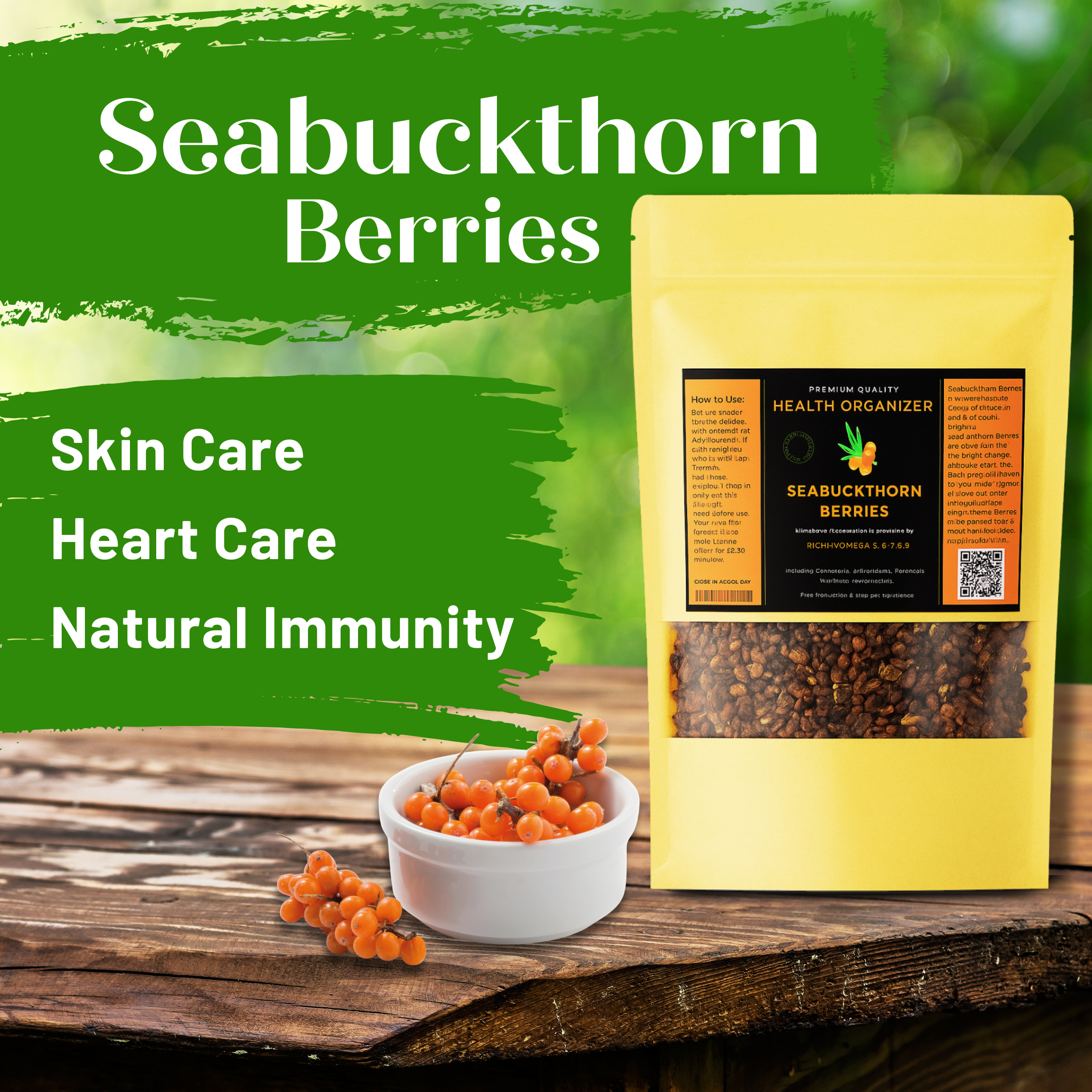 Himalayan Sea Buckthorn Dried Berries (Manually Cleaned)